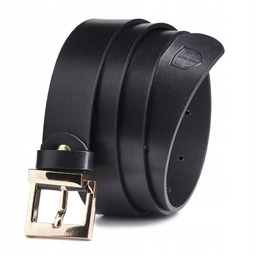 Minimalistyczny pasek damski z kwadratową klamrą - Peterson