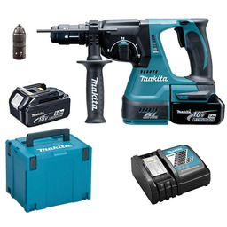 Młotowiertarka sds +makita DHR243RTJ 2 x aku 5,0Ah