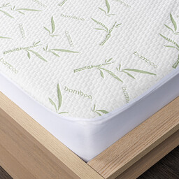 4Home Bamboo wodoodporny ochraniacz na materac z lamówką,