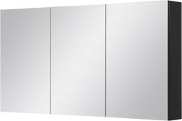 Szafka łazienkowa z lustrem czarna matowa 120x65cm BELLI