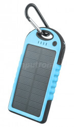 Power Bank solarny 5000 mAh PB-016 niebeski