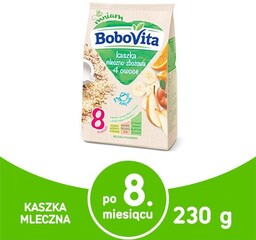 BoboVita Kaszka mleczno-zbożowa 4 owoce po 8 miesiącu,