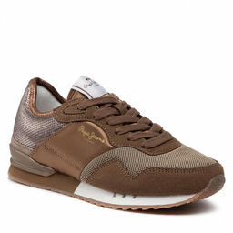 Sneakersy Pepe Jeans London W Sequins PLS31382 Brązowy