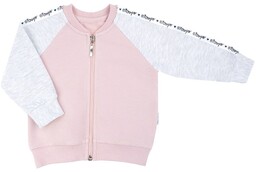Dziewczęca bluza dresowa bomberka pudrowa Nicol,r.62