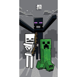 Ręcznik plażowy 70x140 Minecraft Atak tłumu bawełniany frotte