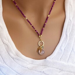 Pakamera MOC MILOŚCI- naszyjnik z Rubinów, rubiny korale