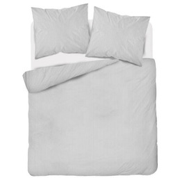 Pościel adamaszkowa 160x200 srebrna jednobarwna paski 1 cm