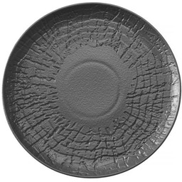 Talerz płytki 230 mm Crust czarna porcelana matowa