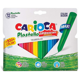 Kredki świecowe Plastello JUMBO 12 kolorów grube