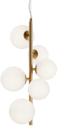 Maytoni Lampa wisząca Dallas MOD545PL-06BS szklana biała złota