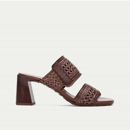 Hiszpańskie klapki na obcasie - HISPANITAS RHV264747 BRĄZOWE