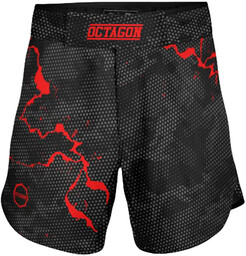 Octagon Spodenki Szorty MMA Marble Camo Red