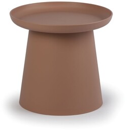 Plastikowy stolik kawowy FUNGO, średnica 500 mm, ceglasty