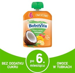 BoboVita Mus banan z mango i mleko kokosowe