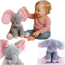 MASKOTKA grająca SŁONIK ŚPIEWAJĄCY RUSZA USZAMI SŁOŃ RÓŻOWY