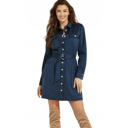 Guess Sukienka Damska Granatowa Koszulowa Mini L Gxb