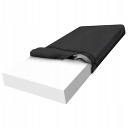 Materac 110x200 piankowy oddychający miękki pokrowiec czarny H1