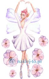 Wróżka kwiatowa naklejka balerina
