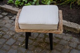Stylowa pufa ogrodowa z technorattanu