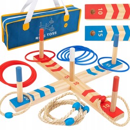 Drewniana Gra Zręcznościowa Tooky Toy Fun Serso Ring