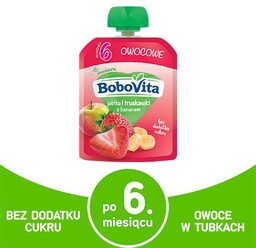 BoboVita Mus jabłko, truskawka, banan - 80g