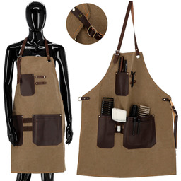 Fartuch fryzjerski barberski skórzany peleryna do strzyżenia barber