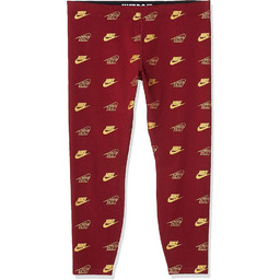 Nike damskie legginsy Aop Shine Bff czerwony czerwony