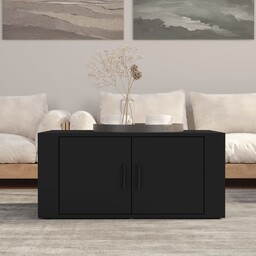 vidaXL Stolik kawowy, czarny, 80x50x36 cm, materiał drewnopochodny
