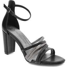 Marco Tozzi Czarne Sandały Eleganckie Buty Na Obcasie