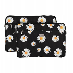 Futerał na laptop Wonder 17 cali stokrotki czarne