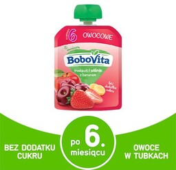 BoboVita Mus truskawka, wiśnie, banan - 80g