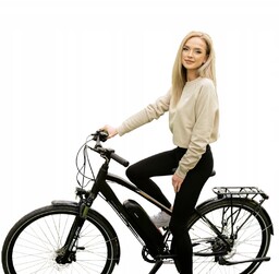 Rower Trekkingowy Elektryczny Miejski Damski Męski 28" Ze