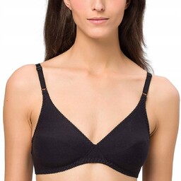 TRIUMPH BEEDEES bawełna czarny bawełniany biustonosz miękki bez