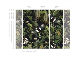 Wallcolors Tapeta Magpie Black