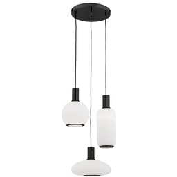 Lampa wisząca szklane klosze SAGUNTO PLUS 6323 biel