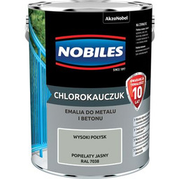 Emalia chlorokauczukowa popielaty jasny 5 l