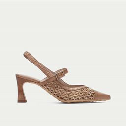 Plecione czółenka bez pięty - HISPANITAS RHV264671 KARMELOWE