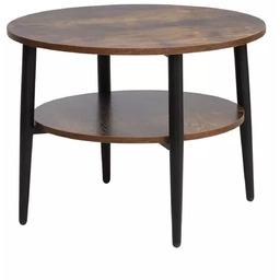 Ława Ella B brąz rustykalny, czarny mat 60x45