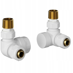 Zawór Osiowy Grzejnikowy Zasilający Odcinający 1/2'' Biały ZG-WH-1