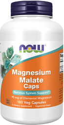 Now Foods Magnesium Malate 95 mg, jabłczan magnezu,