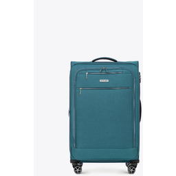 Duża walizka miękka z poliestru morska