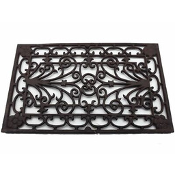 Wycieraczka dekoracyjna metalowa czarna 61 x 36,5 cm