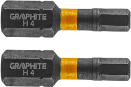 Bity udarowe HEX4 x 25 mm, 2 szt.