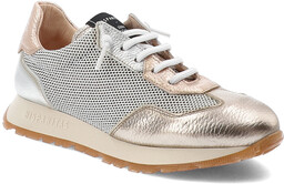 Hispanitas Biało-Złote Sneakersy Modne Obuwie Damskie