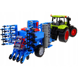 Traktor Ciągnik z Siewnikiem i Agregatem uprawowym