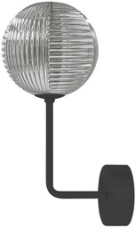 Lumes Scienny kinkiet z ryflowanym kloszem grafitowy B7-D60