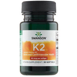 SWANSON Witamina K2 naturalna 50mcg - 30 kapsułek