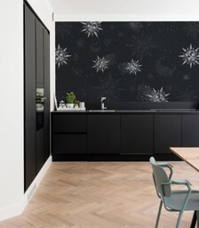 Wallcolors Tapeta Moon and sun navy blue