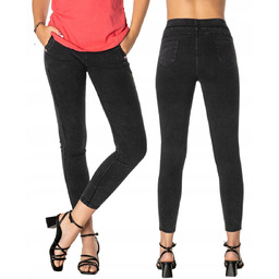 Spodnie Damskie Jeansy Jegginsy Rurki 94015-1 r XL
