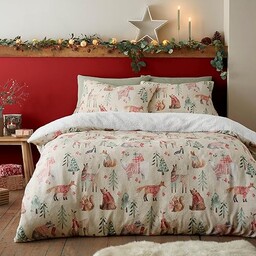 Fusion Świąteczna poszewka na kołdrę z pluszowego polaru,